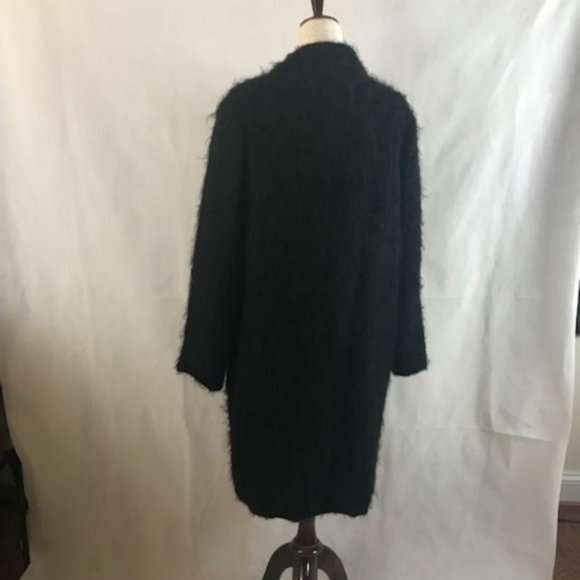 EUC Fendi Mohair Black Coat with Floral Appliqués - Picture 3 of 14